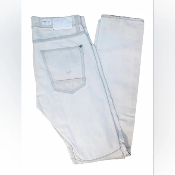 HUDSONWhite Blinder Skinny Biker Moto Distressed JeansSize: 30x32